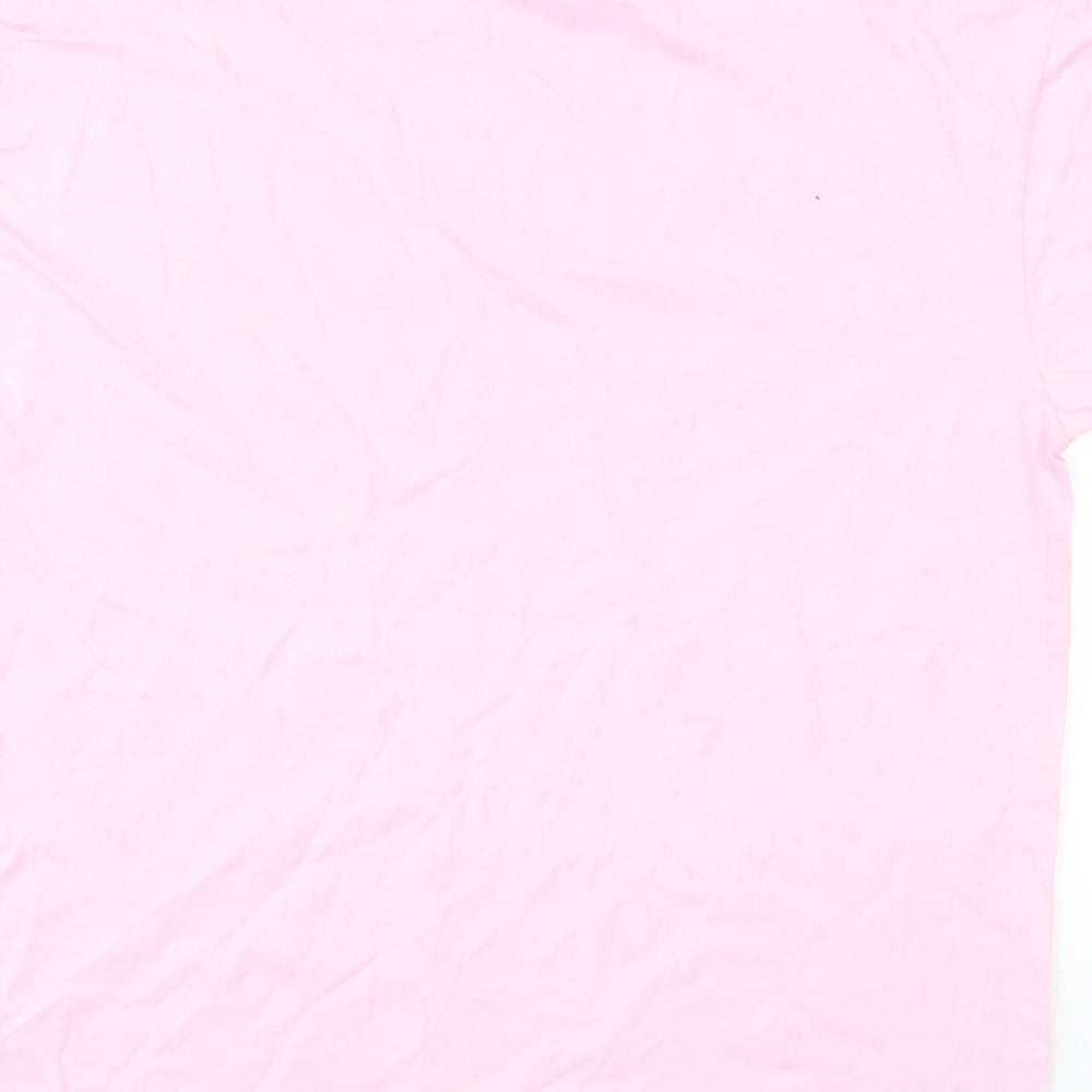 Preworn Womens Pink Basic T-Shirt Size L