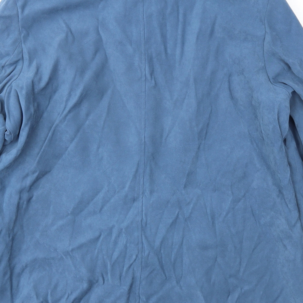 Joella Di Marco Womens Blue Jacket Coat Size 2XL