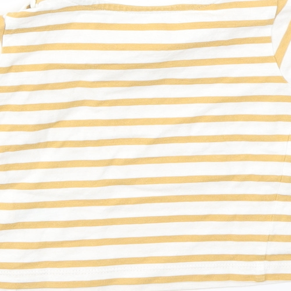 Matalan Boys Brown Striped Basic T-Shirt Size 3-6 Months