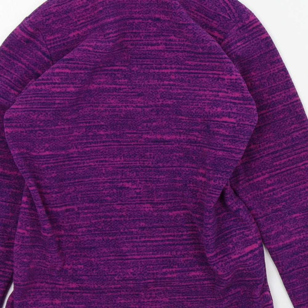 DECATHLON Girls Purple Colourblock Pullover Jumper Size S