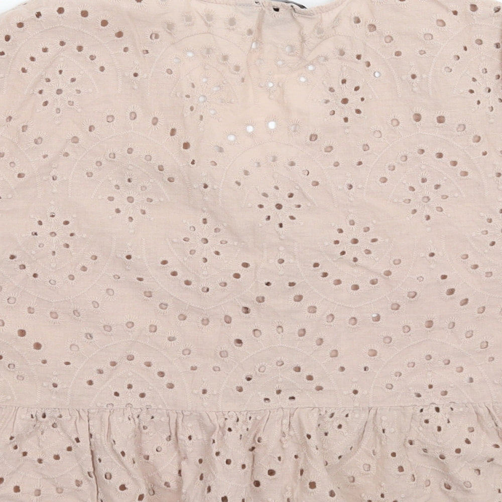 New Look Womens Beige Basic Button-Up Size 14
