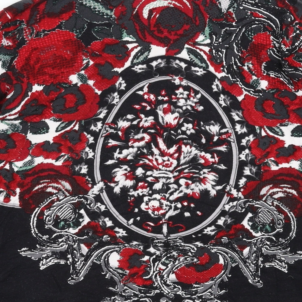 Gerry Weber Womens Black Floral Pullover Jumper Size 12