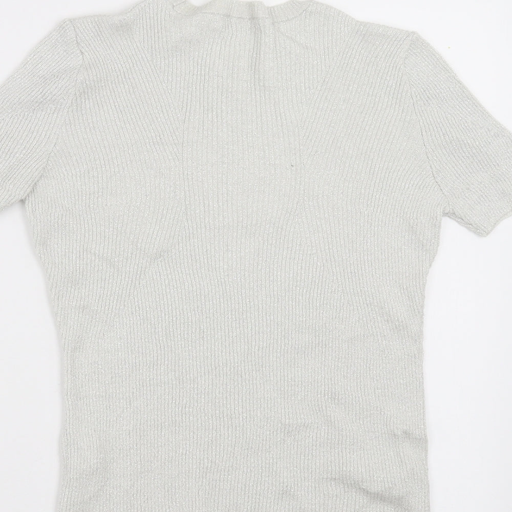 Marks and Spencer Womens Silver Pullover Jumper Size 12