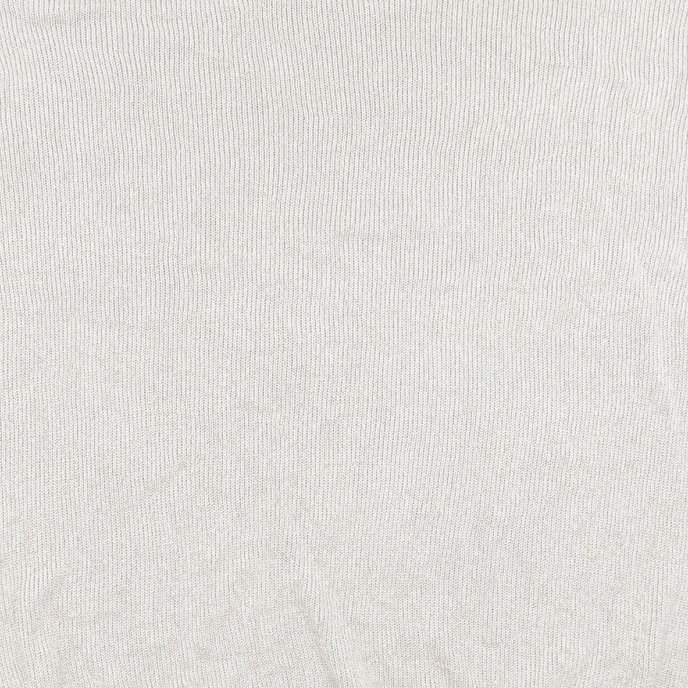 H&M Womens Beige Knit Pullover Jumper Size L