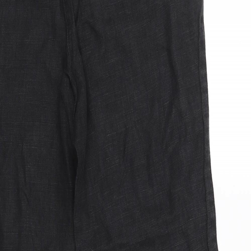 Moda Womens Black Cropped Trousers Size 30 in L27.5 in