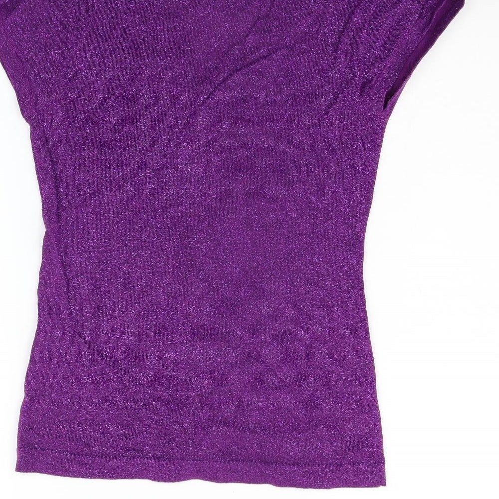 Reflections Womens Purple Pullover Jumper Size S