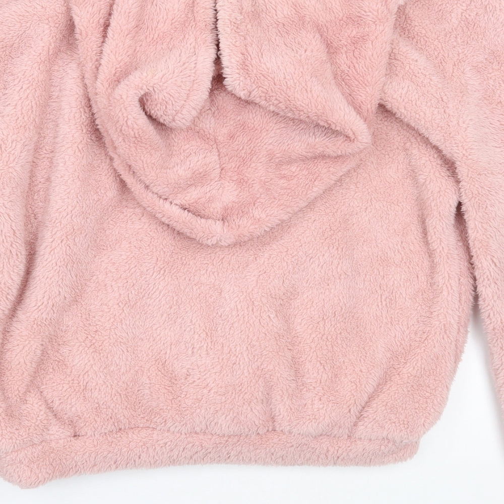 Qiu me Womens Pink Pullover Hoodie