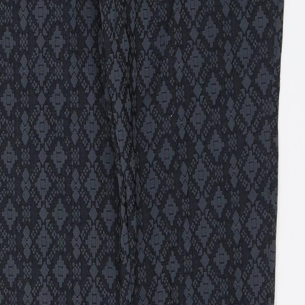 NEXT Womens Blue Geometric Dress Pants Trousers Size 8 L27 in