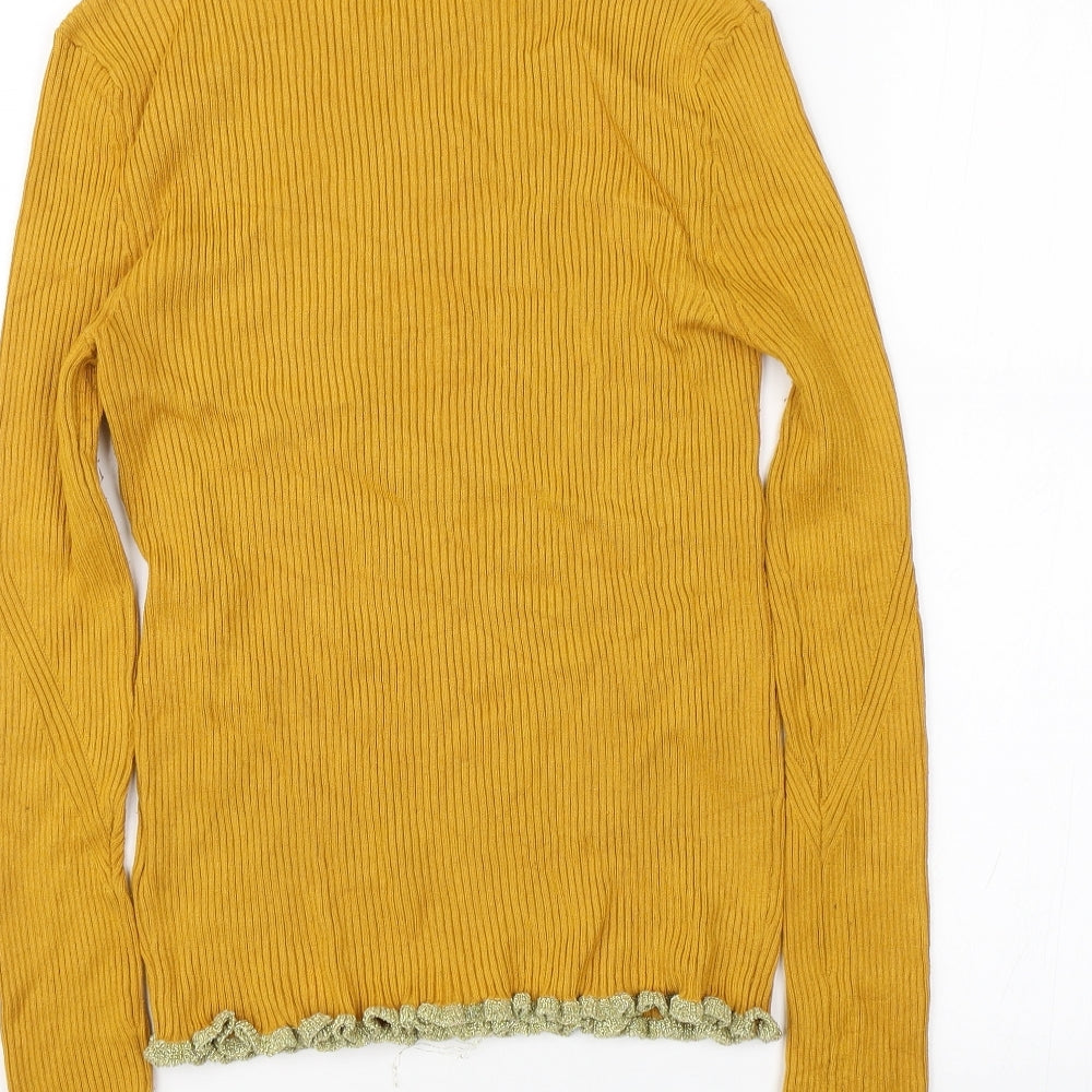 M&S Womens Yellow Pullover Jumper Size 8
