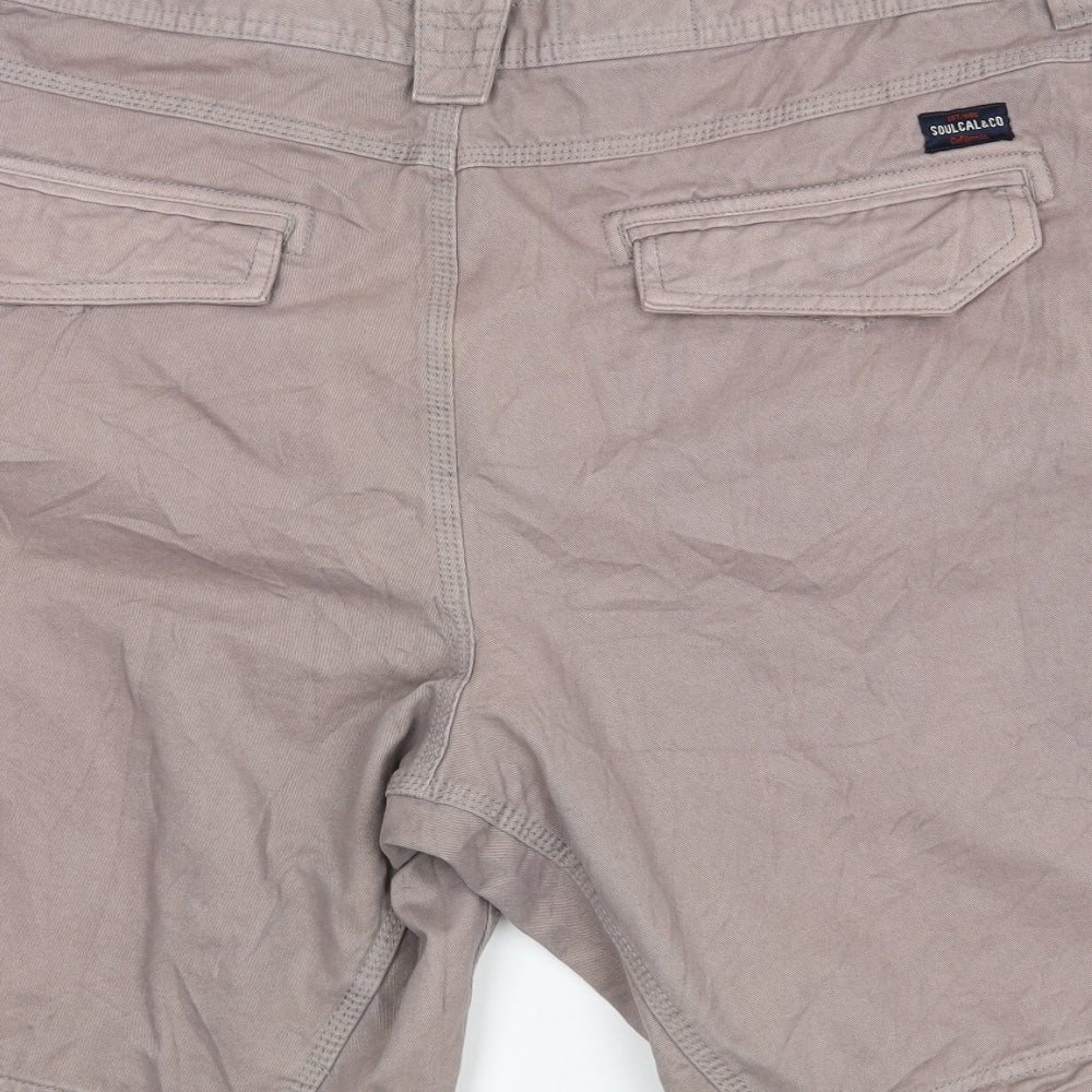 SoulCal&Co Mens Purple Cargo Shorts Size 4XL