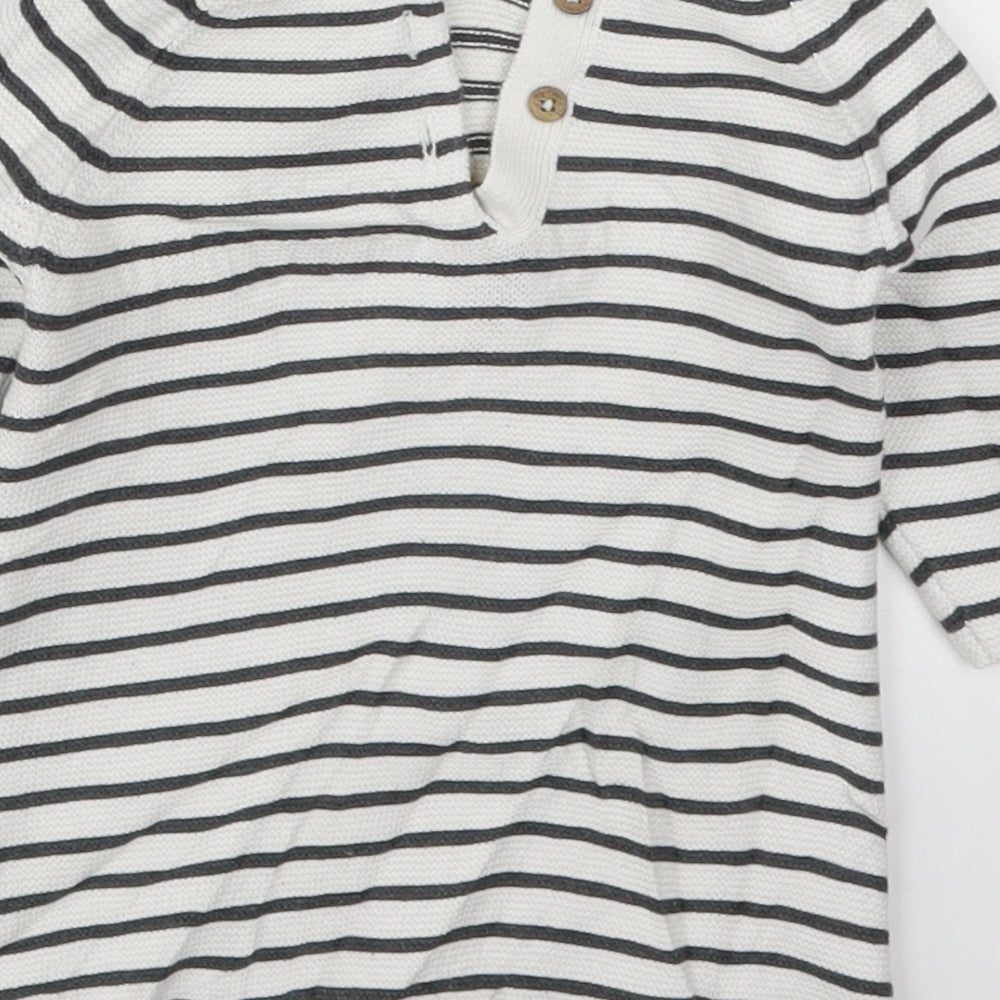 NEXT Baby White Striped Pullover Jumper Size 0-3 Months - Daydreaming