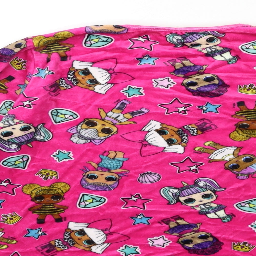 Matalan Girls Pink Geometric Top Pyjama Pants Size 10 Years
