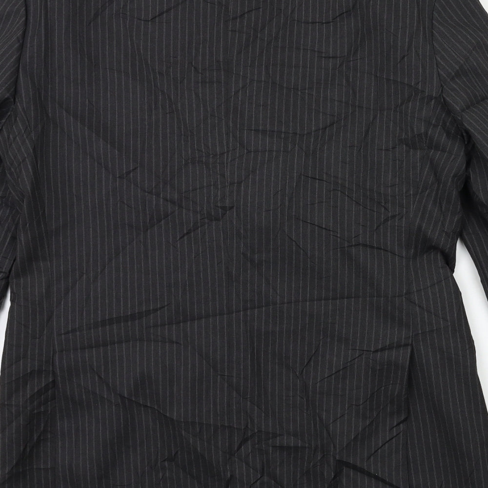 Marks and Spencer Mens Grey Striped Jacket Suit Jacket Size 38