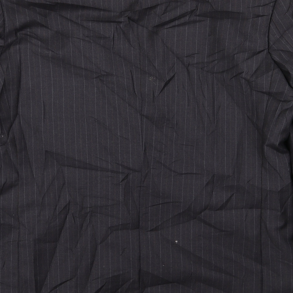 M&S Mens Grey Striped Jacket Blazer Size 42