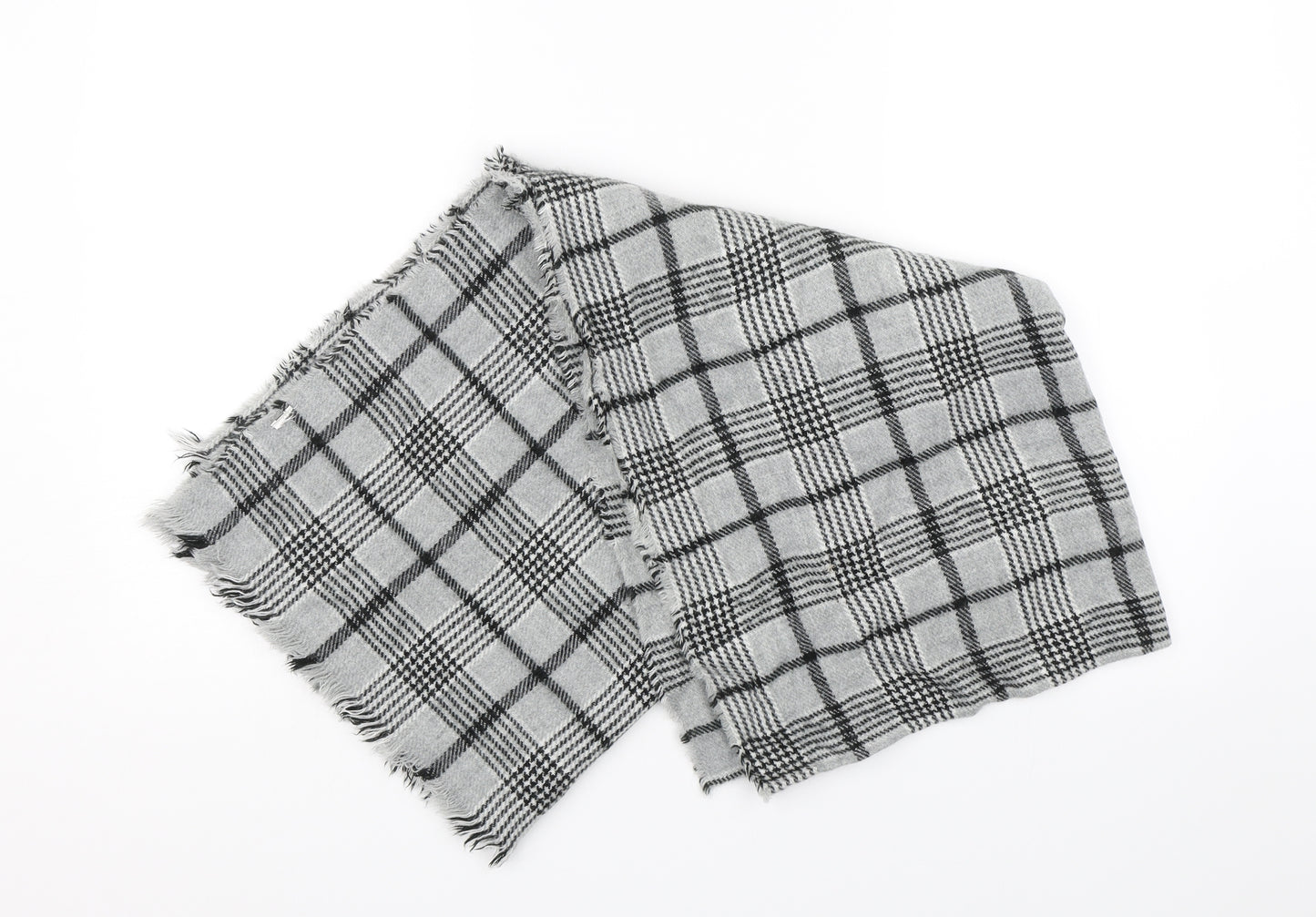 Preworn Unisex Grey Check Scarf