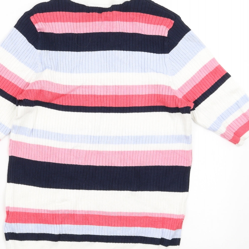 Marks and Spencer Womens Multicoloured Striped Pullover Jumper Size 12