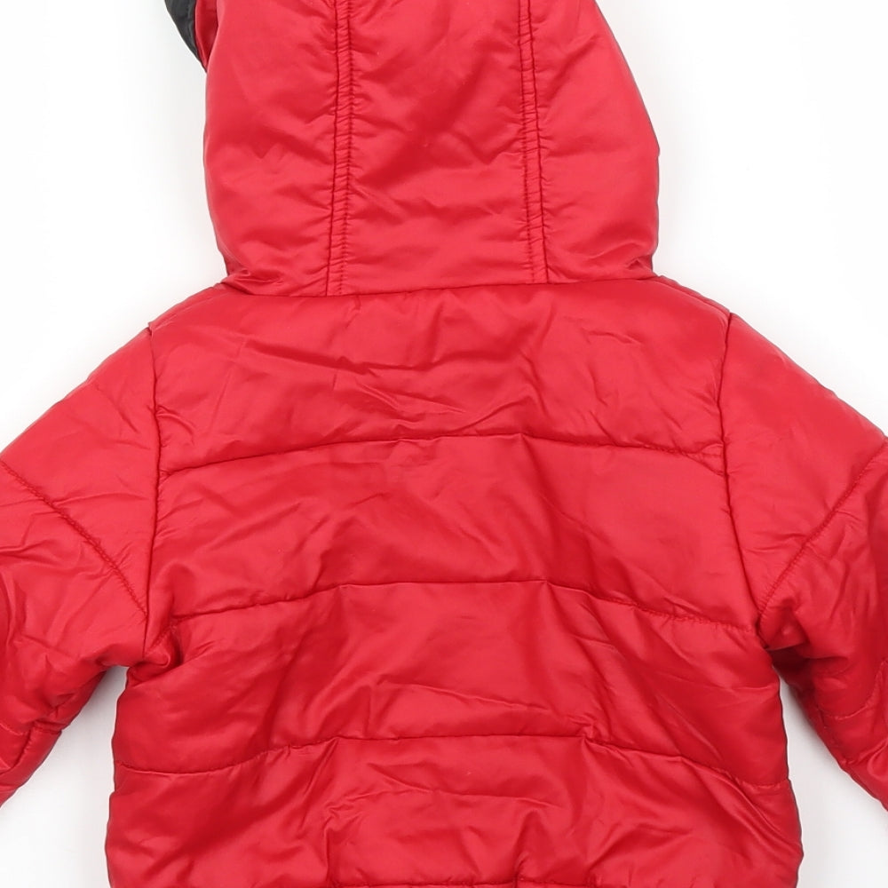 Surfanic Boys Red Puffer Jacket Coat Size 3-4 Years