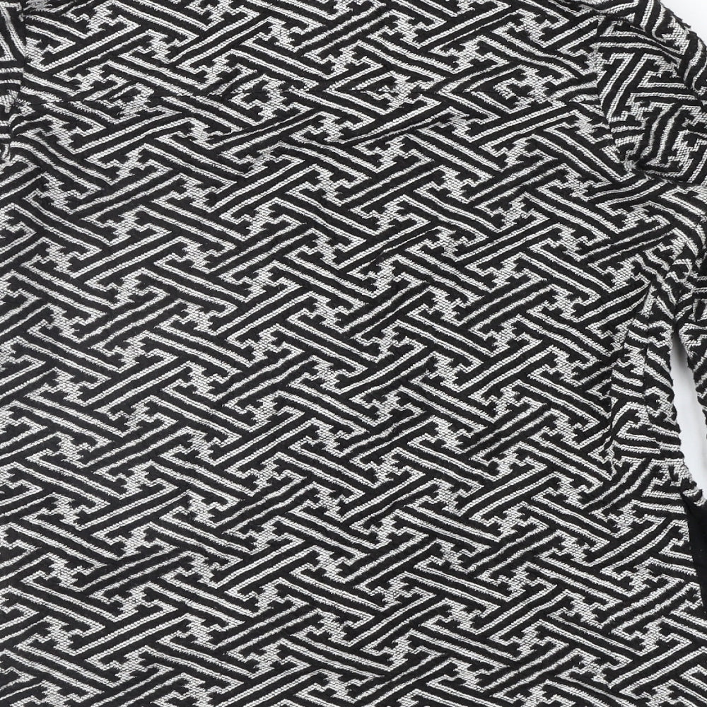 NEXT Womens Black Geometric Jacket Size 10