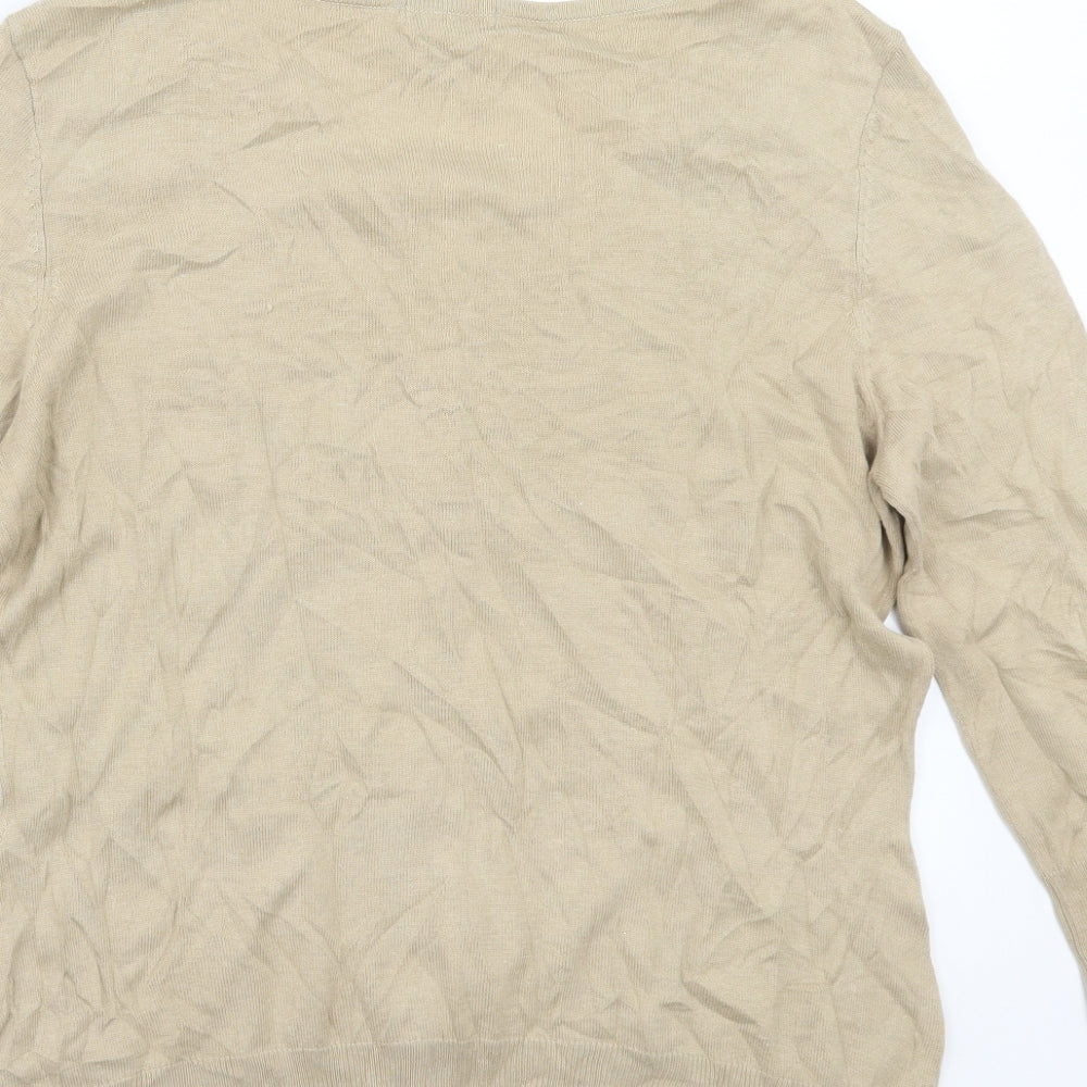 H&M Womens Beige Cardigan Jumper Size L