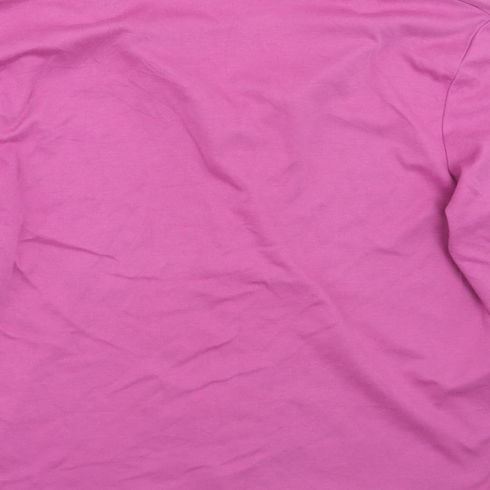 Poppy Womens Pink Basic T-Shirt Size 16
