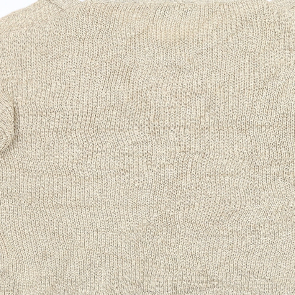 NEXT Womens Gold Knit Pullover Jumper Size 14