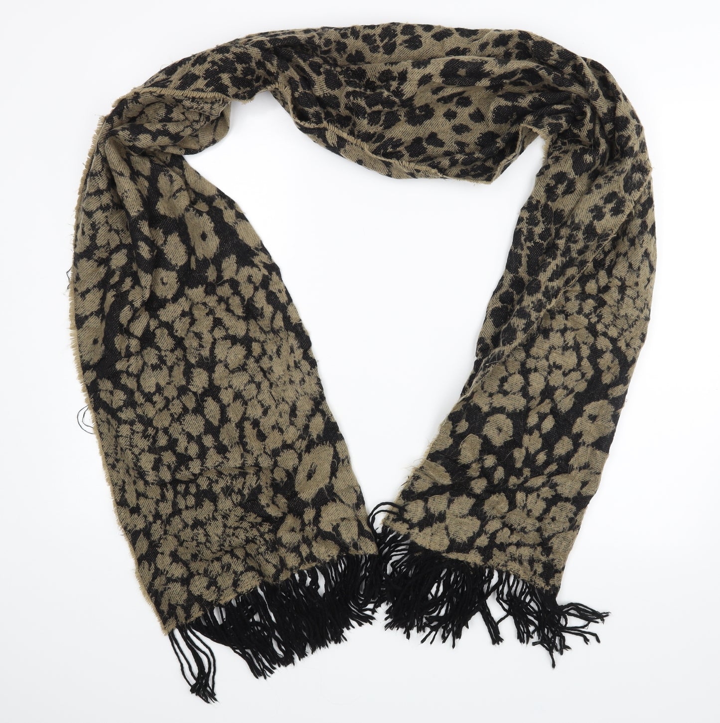 Preworn Unisex Black Animal Print Scarf