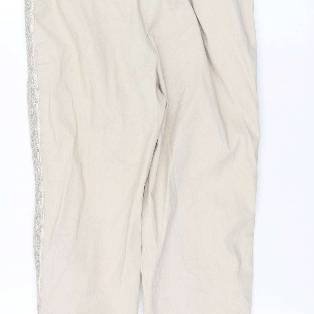Preworn Womens Beige Rain Trousers Trousers Size 26 in L30 in