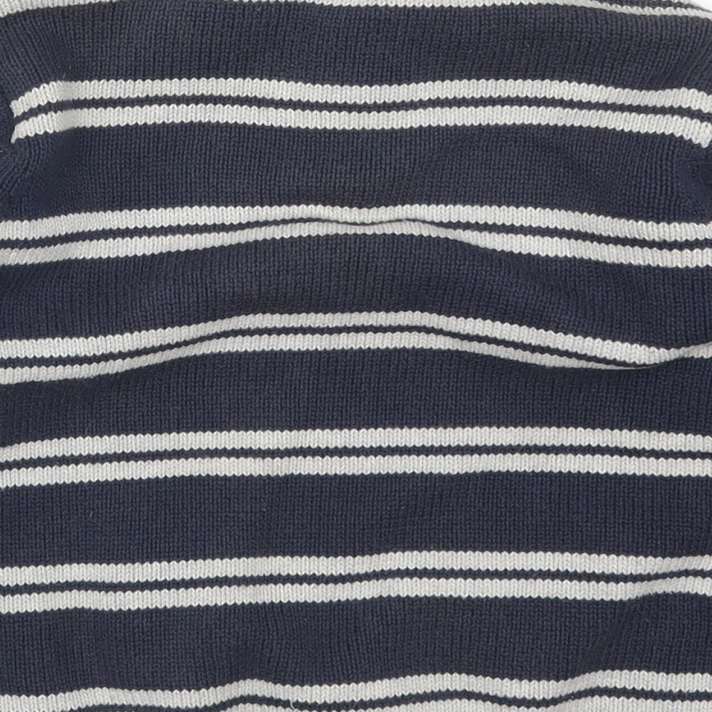 TU Boys Blue Striped Pullover Jumper Size 7 Years