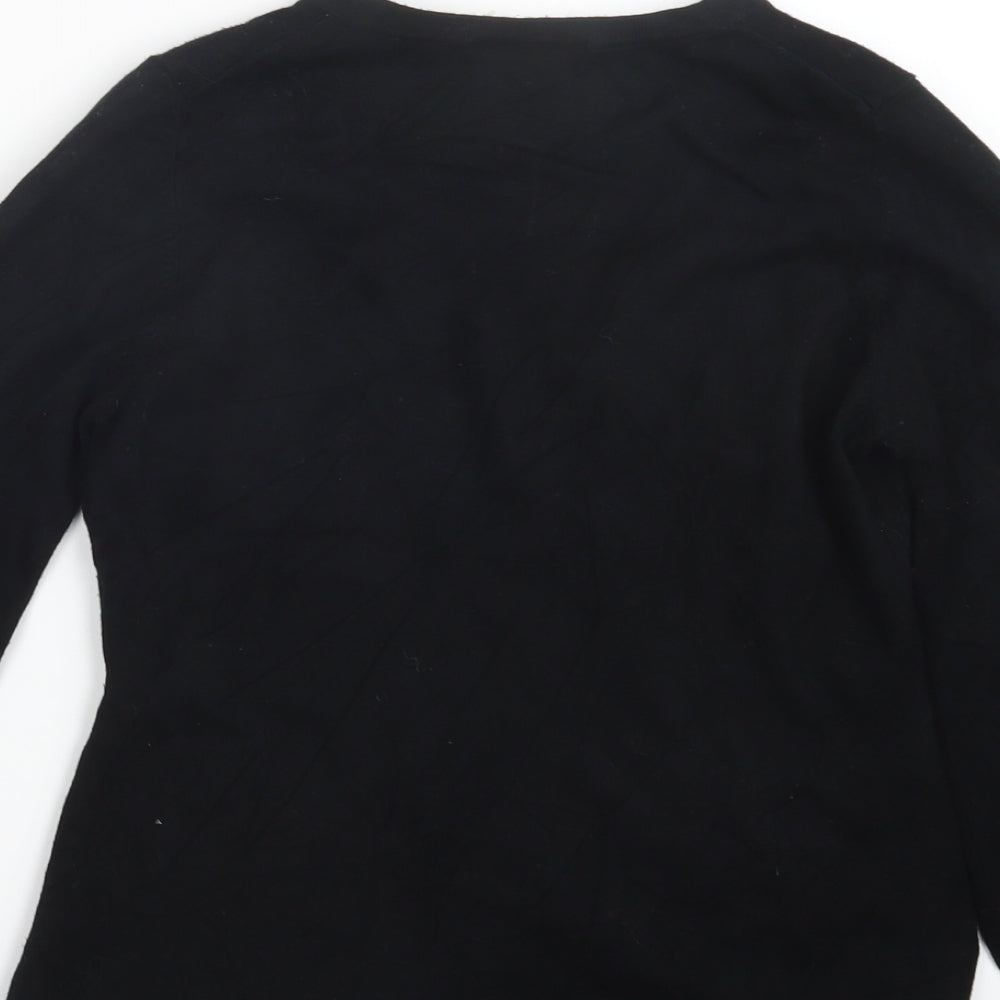 Marks and Spencer Womens Black Knit Pullover Jumper Size 10
