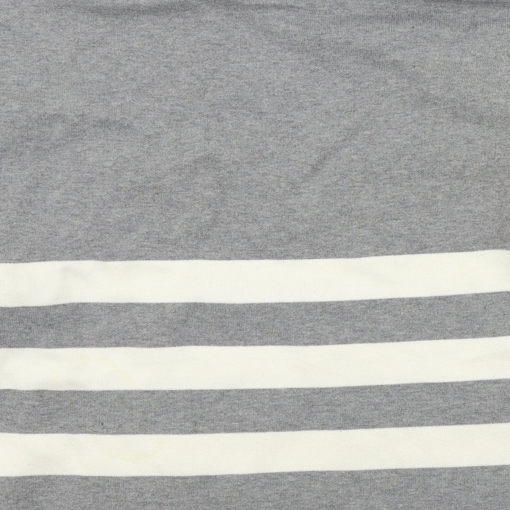 New Look Womens Grey Striped Pullover Jumper Size M