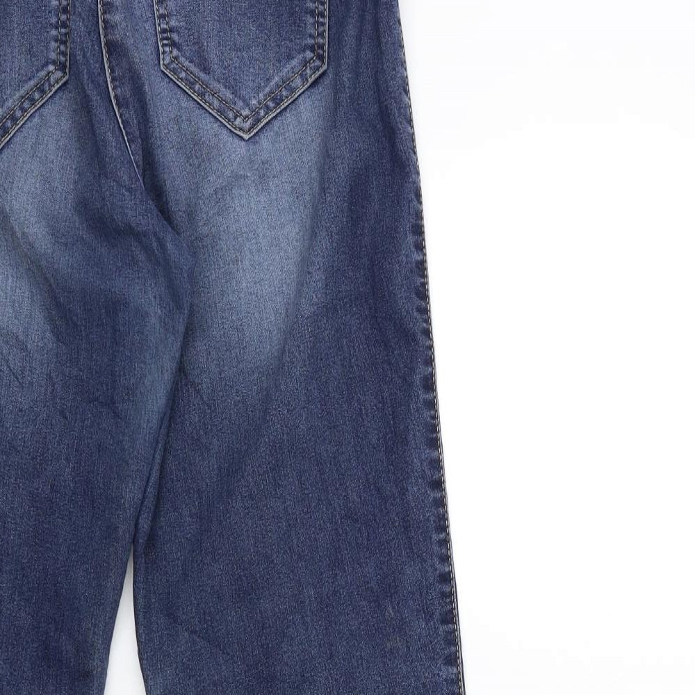 Rock Jeans Womens Blue Denim Skinny Jeans Size L L27 in