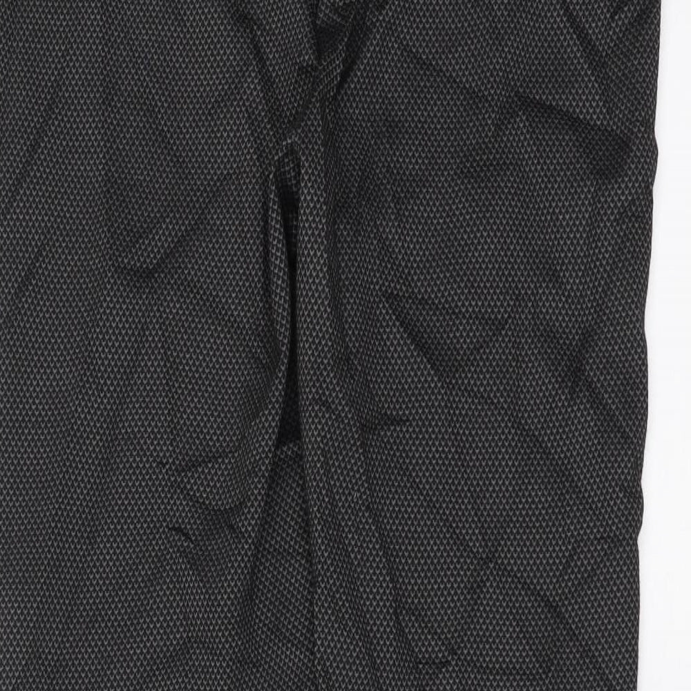 Violeta Womens Black Geometric Trousers Size S L30 in