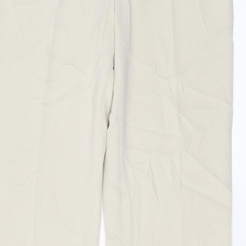 Elizabeth Emanuel Womens Beige Trousers Size 12 L30 in