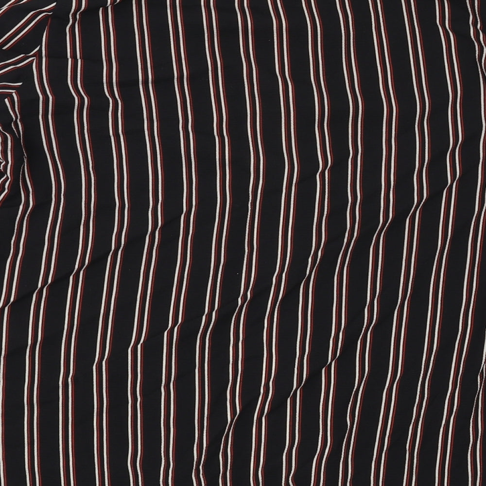 Primark Womens Black Striped Basic Blouse Size 12