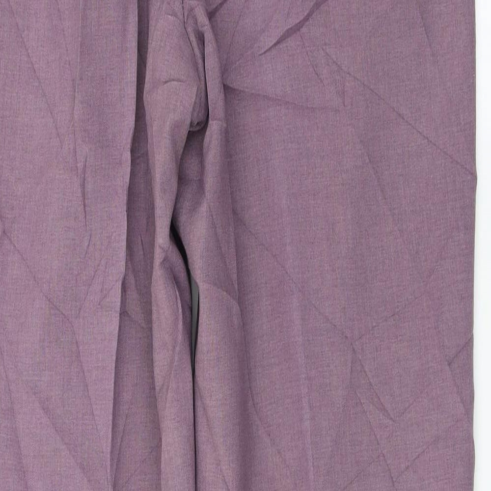 Marks and Spencer Womens Purple Trousers Size 14 L26 in