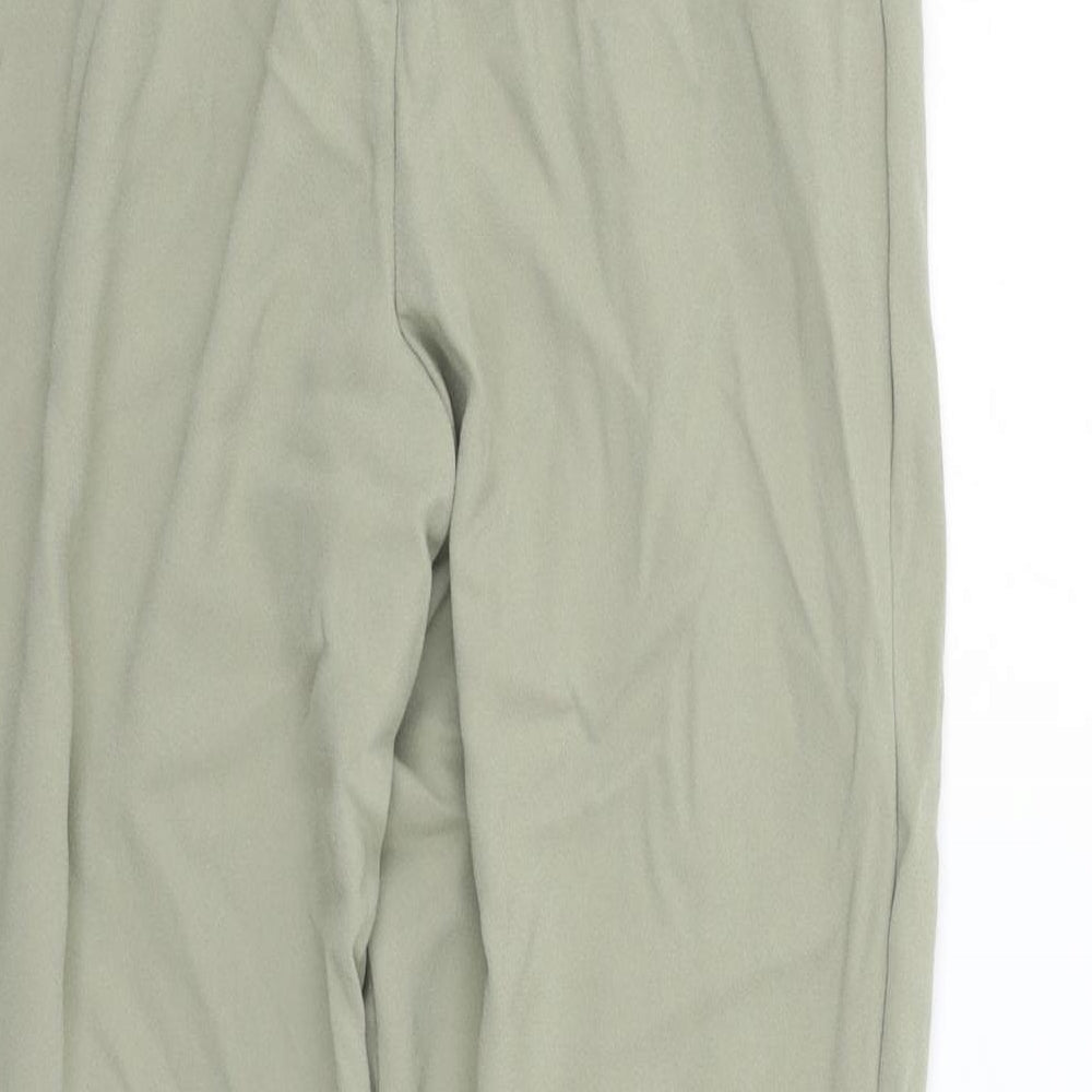 Marks and Spencer Womens Green Trousers Size 8 L25 in - Elastic Waist Band
