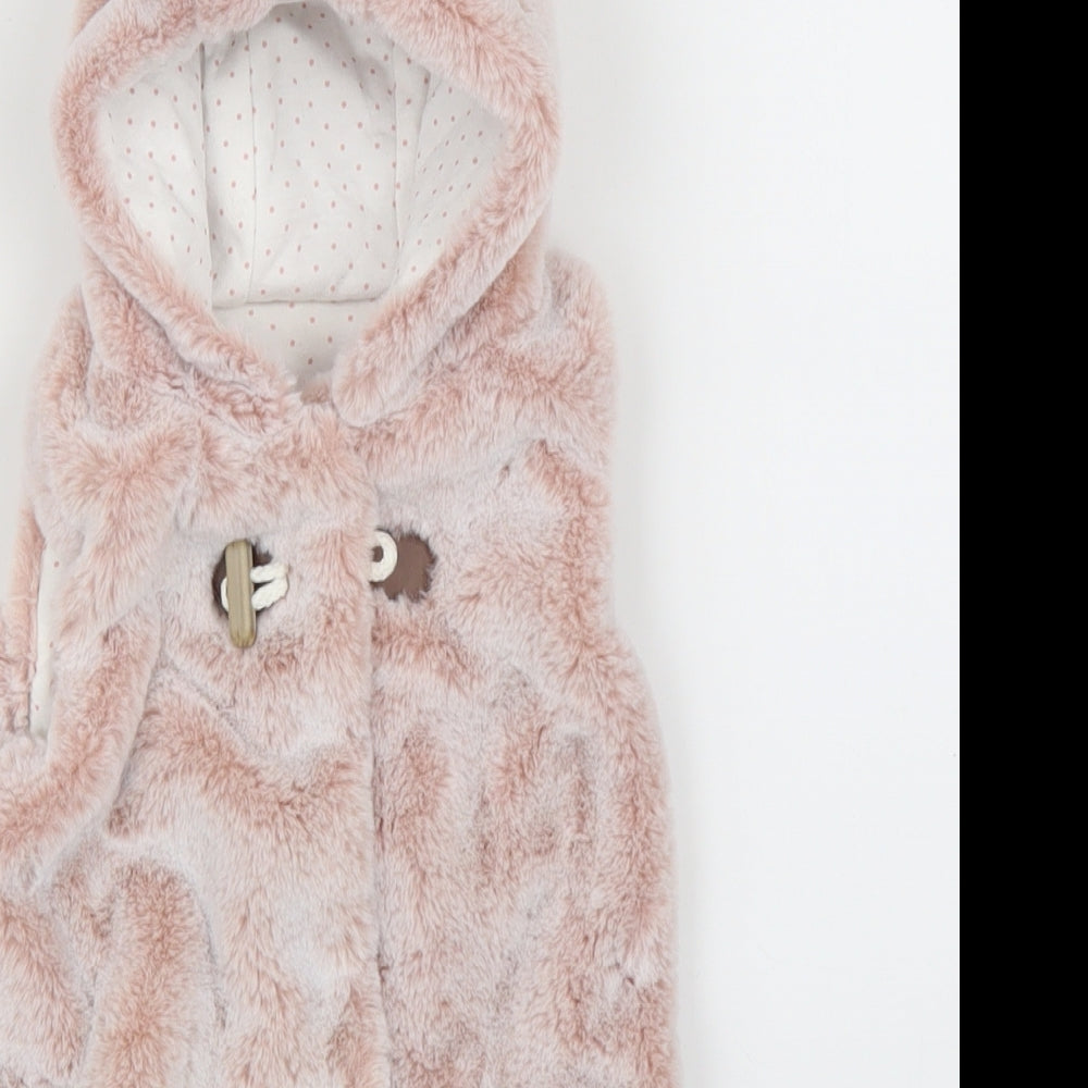 Nutmeg Girls Pink Cardigan Jumper Size 6-9 Months - Bodywarmer
