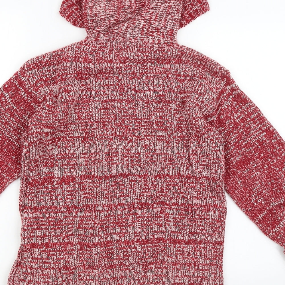 Miss Straven Womens Red Pullover Hoodie Size 8