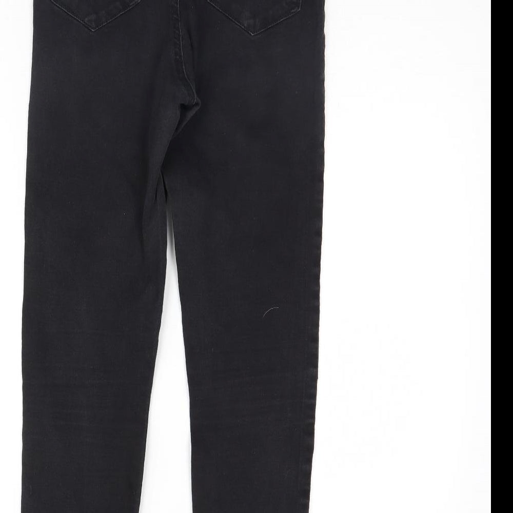 Denim & Co. Womens Black Denim Skinny Jeans Size 10 L28 in