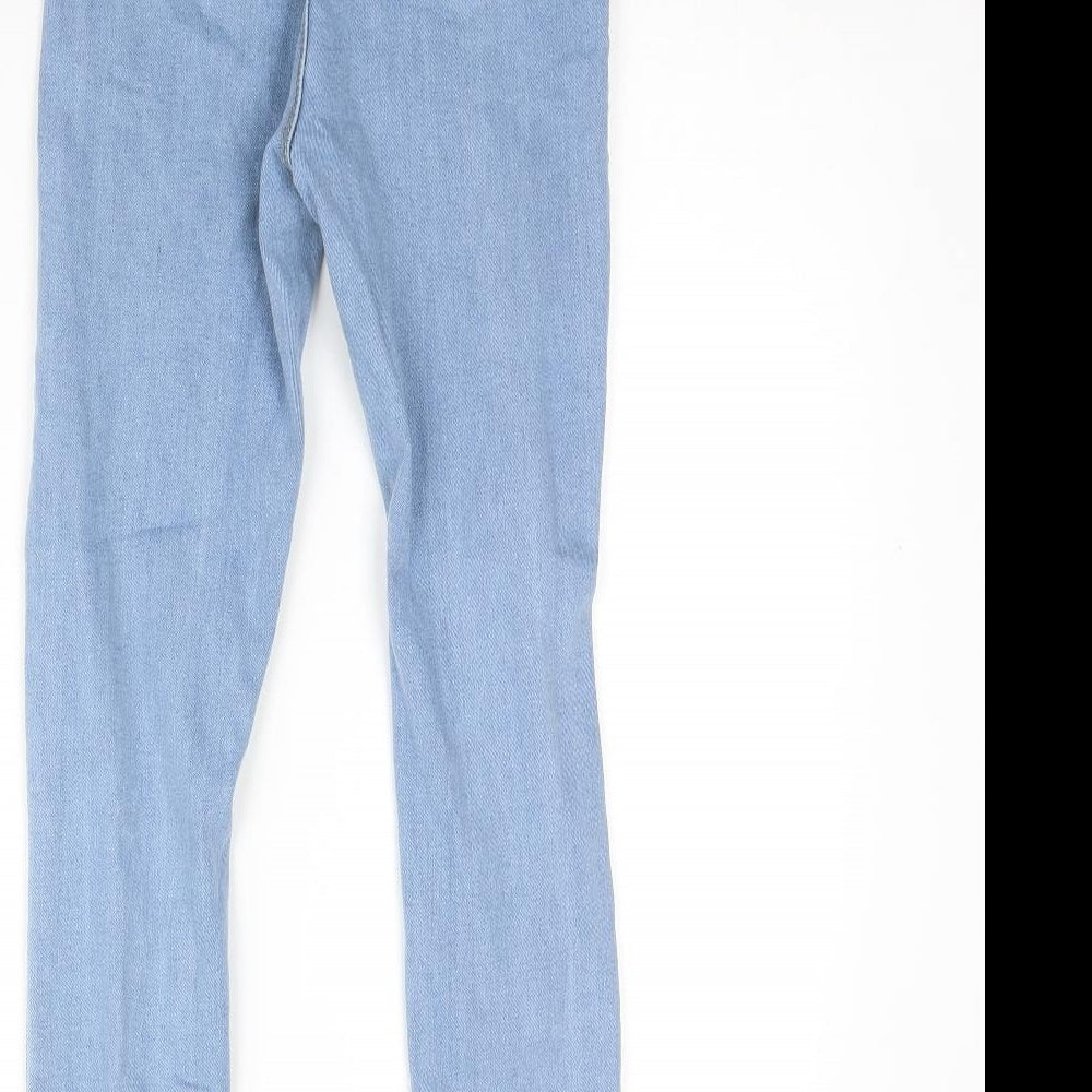 pretty little Thing Womens Blue Denim Skinny Jeans Size 6 L28 in