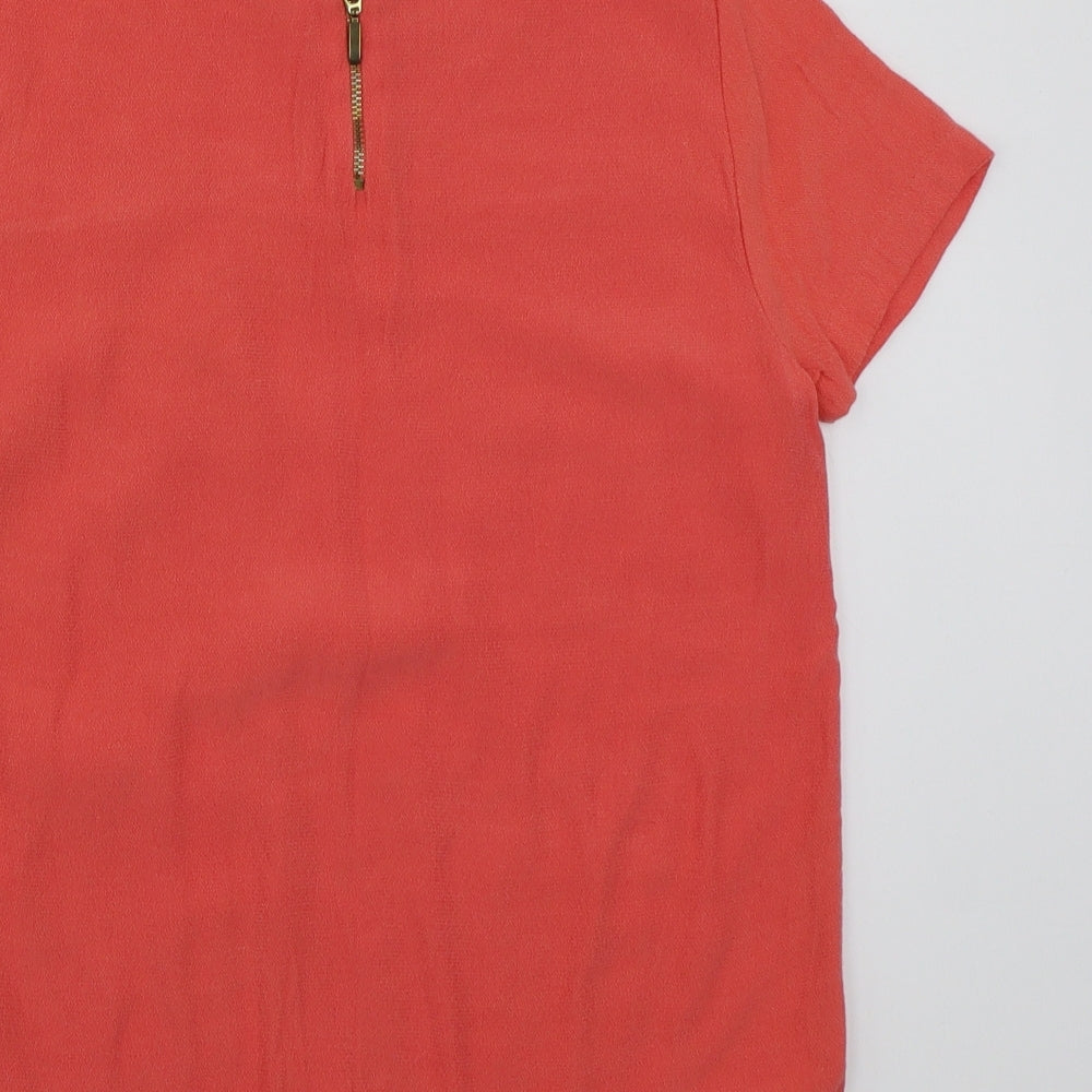 Marks and Spencer Womens Red Basic T-Shirt Size 8
