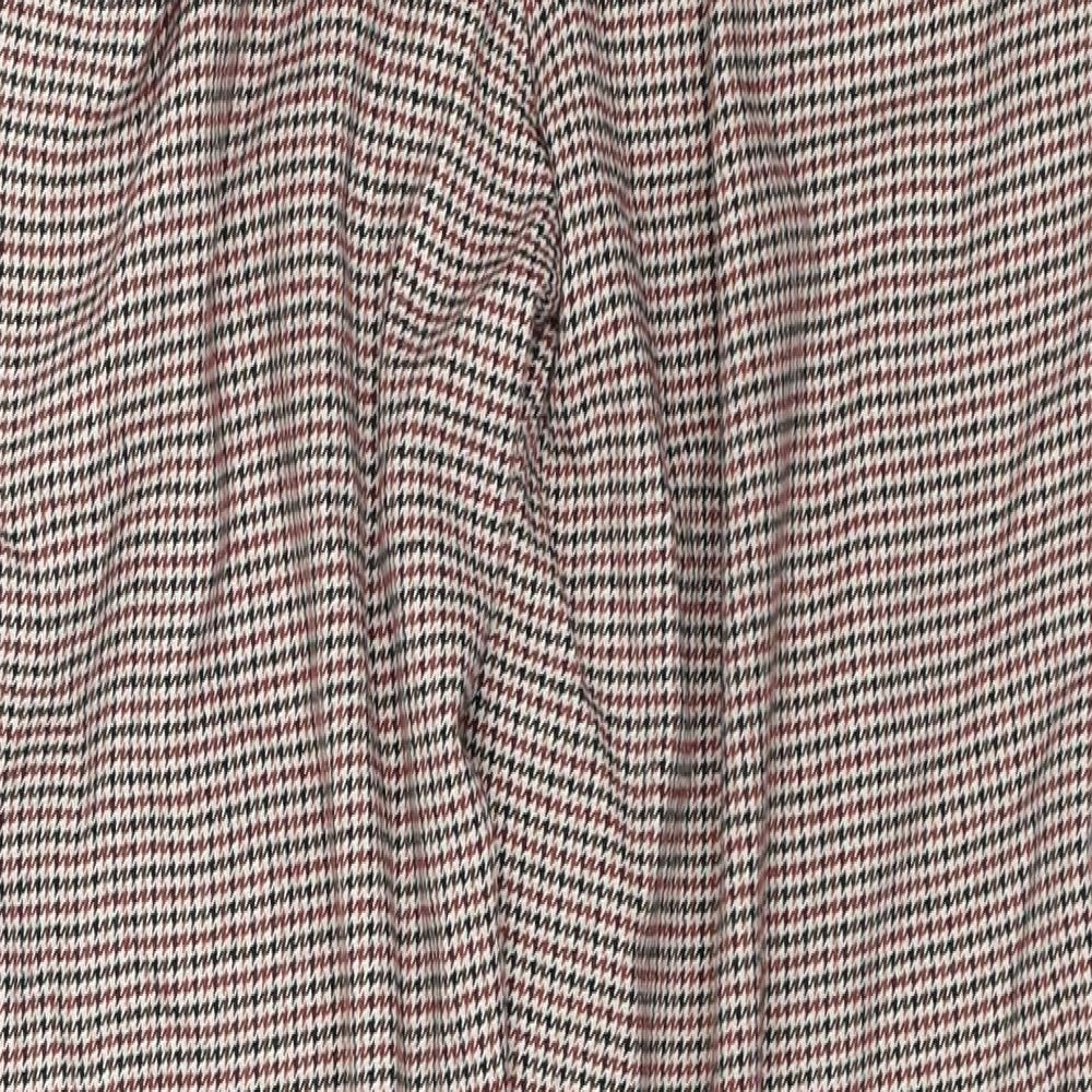 Berska Womens Red Check Cropped Trousers Size XS L24 in