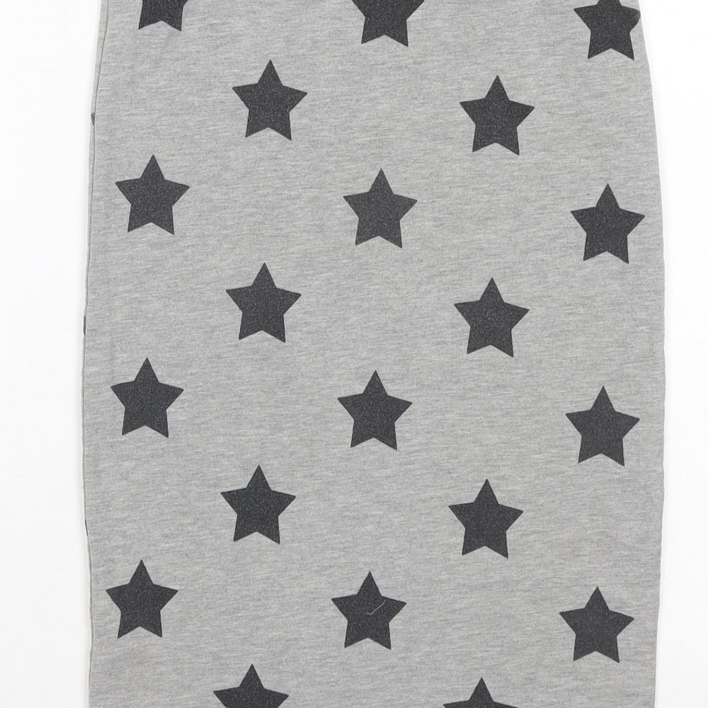 candy culture Girls Grey Polka Dot Straight & Pencil Skirt Size 12-13 Years