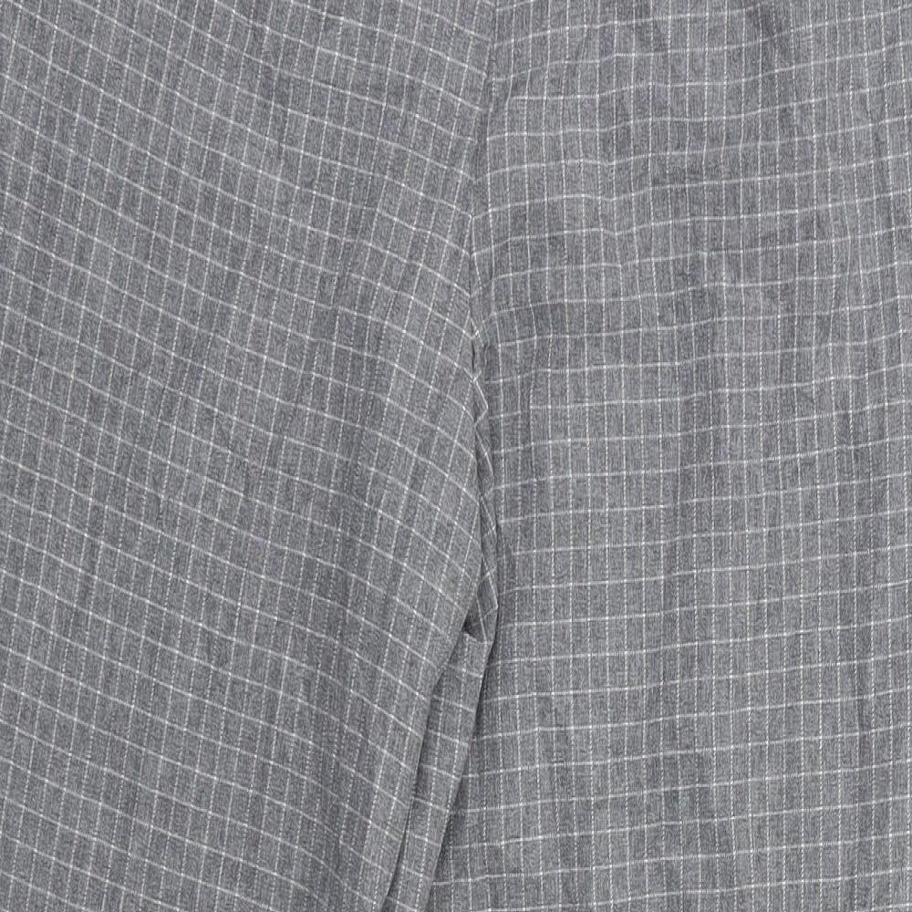 TU Womens Grey Check Dress Pants Trousers Size 12 L23 in