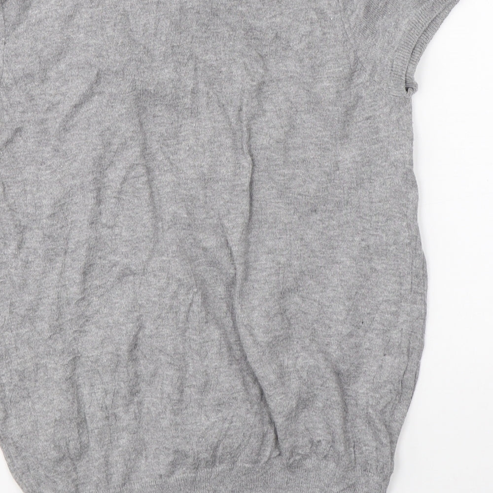 Divided Womens Grey Basic Blouse Size 10