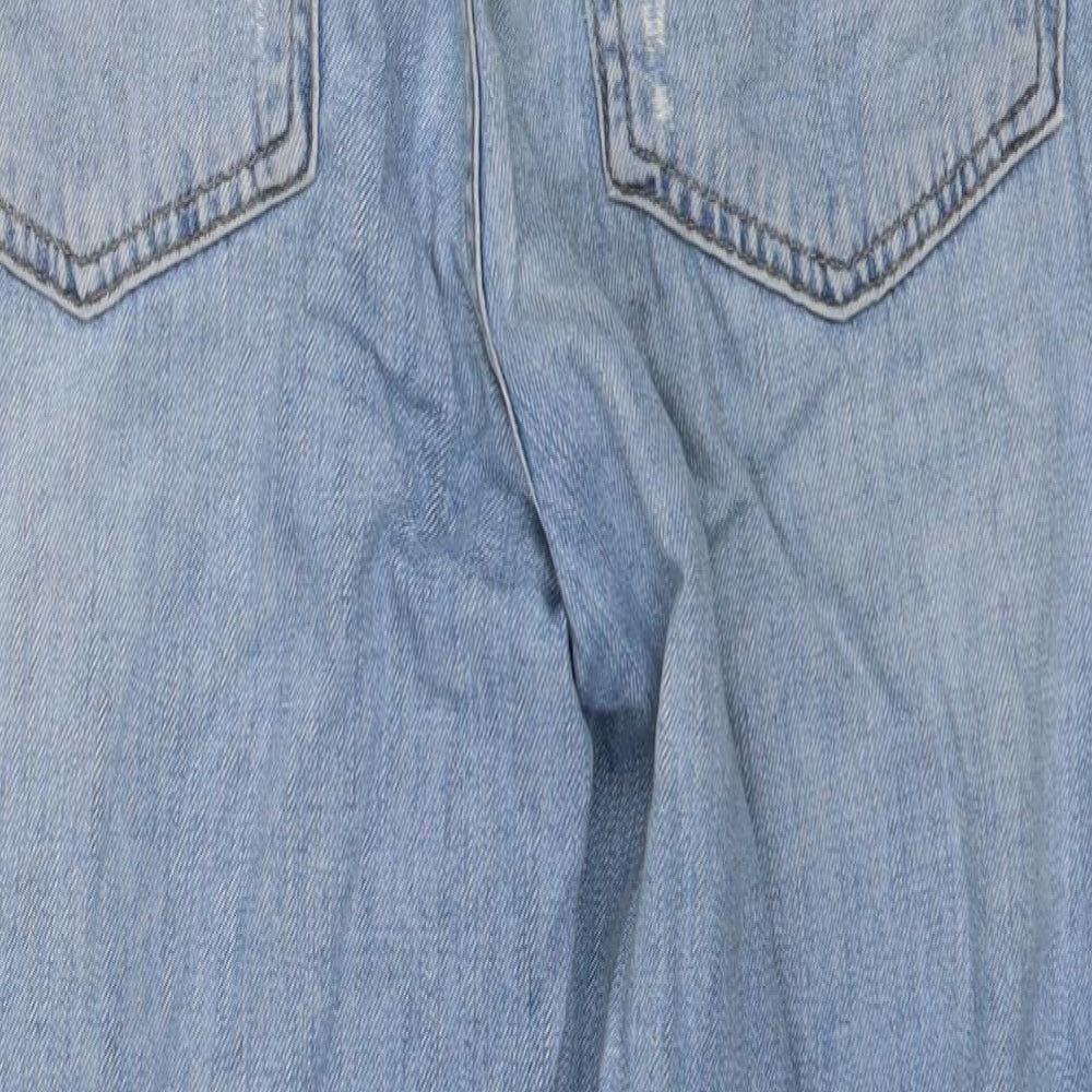Topshop Womens Blue Straight Jeans Size 30 L30 in