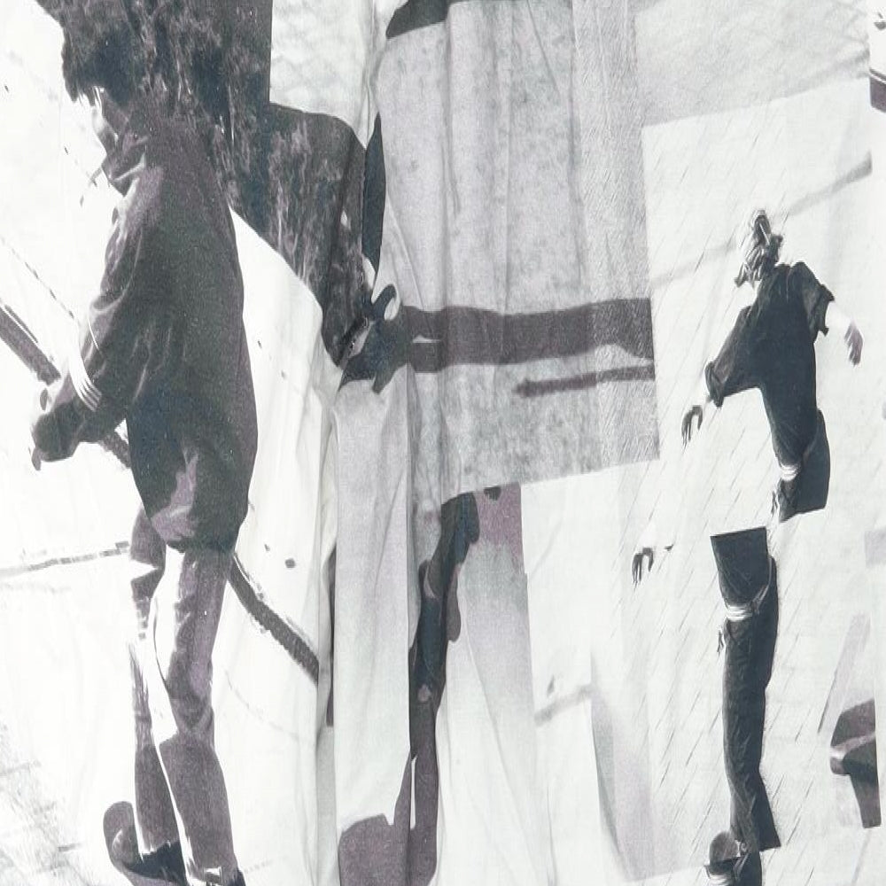 COLLUSION Mens Grey Geometric Jogger Trousers Size L L28 in - Skater