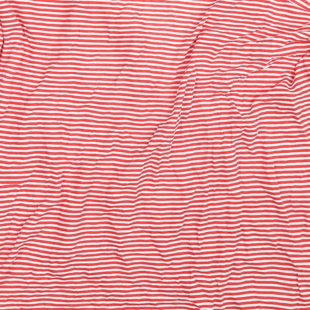 Trafaluc Womens Multicoloured Striped Basic T-Shirt Size M