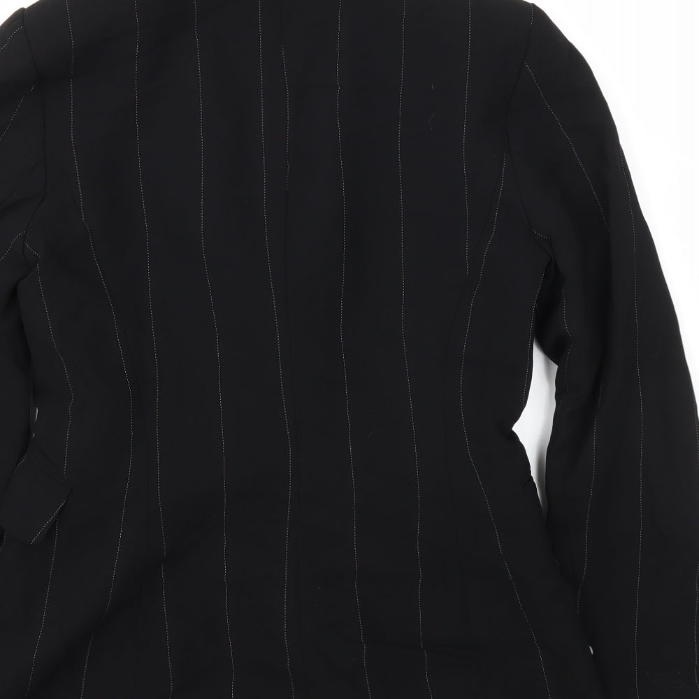 Wallis Womens Black Striped Jacket Blazer Size 10