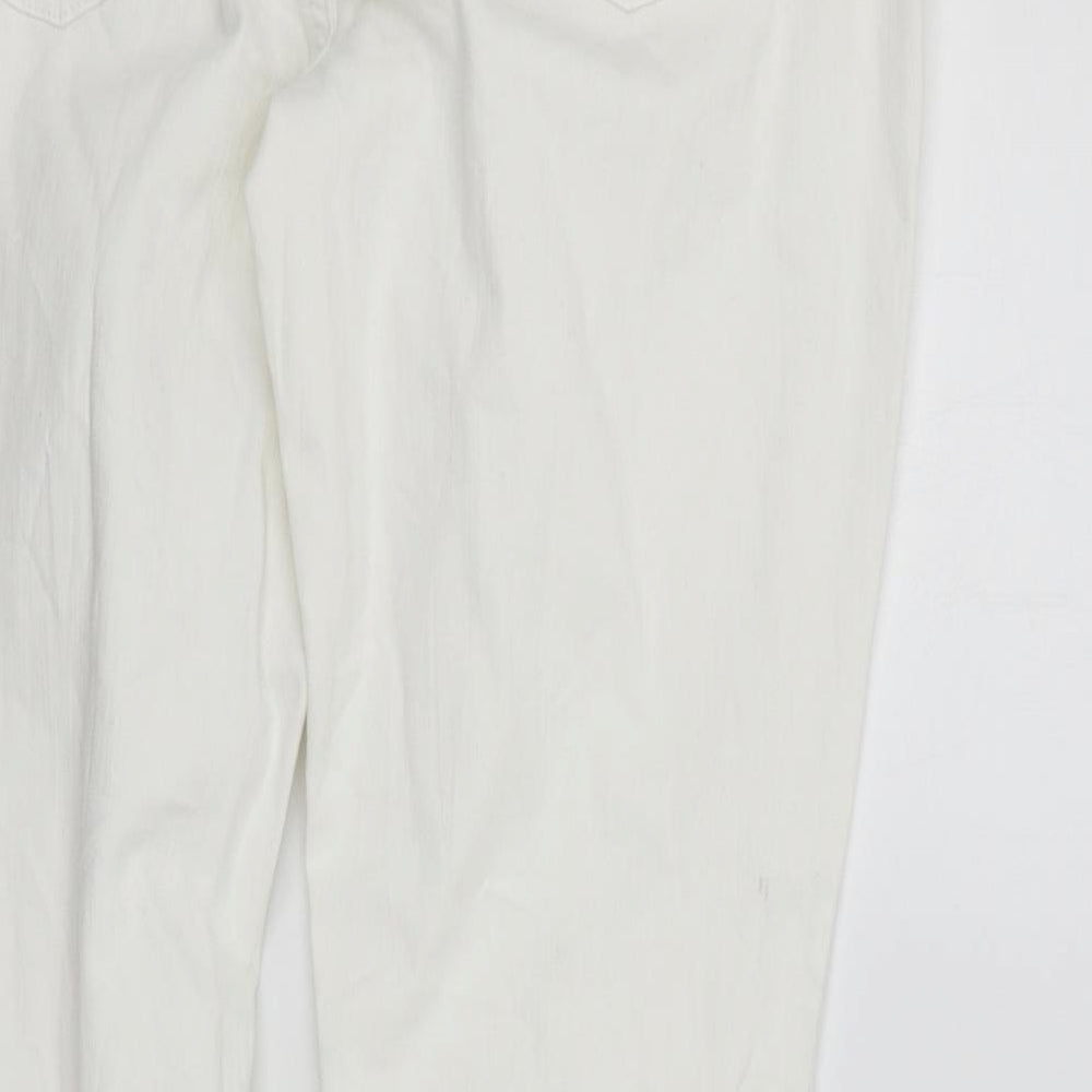 Costco Womens White Straight Jeans Size 16 L27 in - washable marks